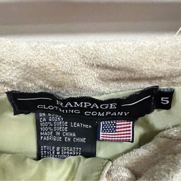 Rampage vintage suede tie front pants. Size 5/6 - Picture 4 of 7